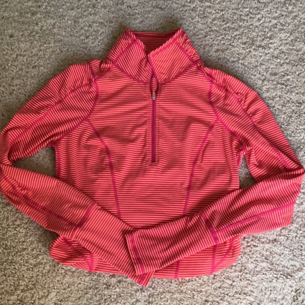 Zella 1/4 zip striped top